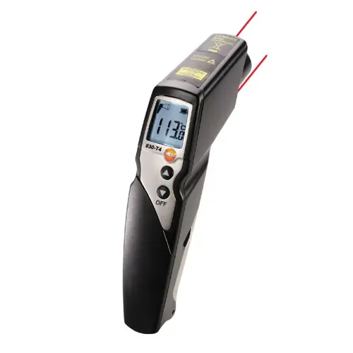 Infrarot-Temperatur-Messgerät testo 830-T4 -50°C bis +500°C inkl. Batterien Kalibrier-Protokoll Echt
